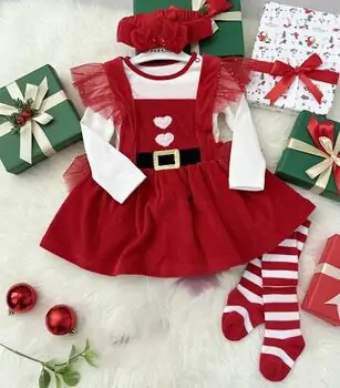 Pretty Christmas Dress Accessories- საბავშვო საახალწლო კაბა აქსესუარებით