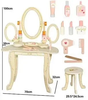 Premium Wooden Three Miror Dresser Set With Accsesoriess  - ხის საბავშვო ტრილიაჟი აქსესუარებით, 4 image