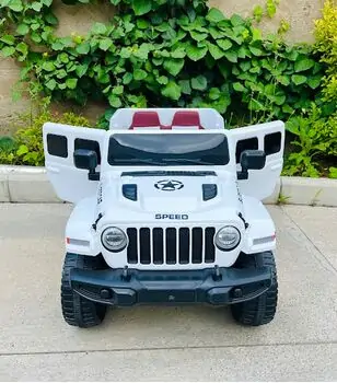 Electric Car White - ელექტრო მანქანა ტყავის სავარძლით, 2 image