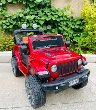 Electric Car Red - ელექტრო მანქანა კაუჩუკის საბურავებით