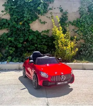 Mercedes Benz AMG HL289 Red - ელექტრო მანქანა ტყავის სავარძლით