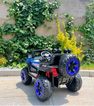 Electric Car Polaris 4X4 Blue - ელექტრო მანქანა ტყავის სავარძლით, 4 image