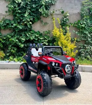 Electric Car Polaris 4X4 Red - ელექტრო მანქანა ტყავის სავარძლით