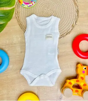Maibella Bodysuit Interlock White ჩვილის ბოდე