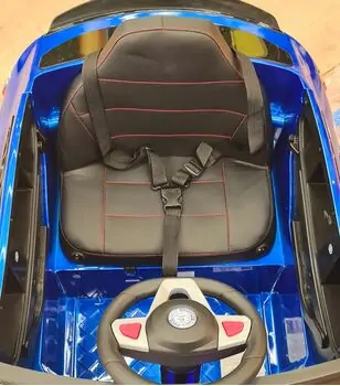 Mercedes Benz Painting Blue - ელექტრო მანქანა ტყავის სავარძლით და კაუჩუკის საბურავებით, 4 image