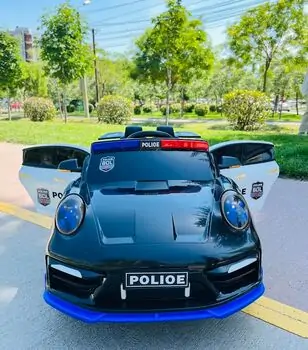 Porsche Police Car Black - ელექტრო მანქანა, 3 image
