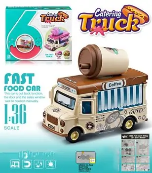 Coffee Pull Back Truck - სათამაშო მექანიკური მანქანა, 2 image