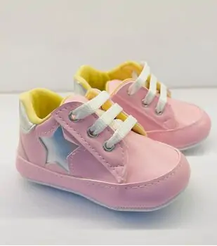 Papulin Baby Shoes 0-12 Months 2137 ჩვილის ფეხსაცმელი PINK