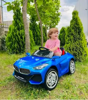 BMW Z4 Blue - ელექტრო მანქანა კაუჩუკის საბურავებით და ტყავის სავარძლით, 2 image