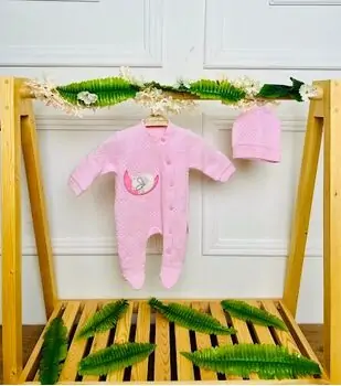 Grand Baby Romper Sleepy Fox Pink ჩვილის რომპერი