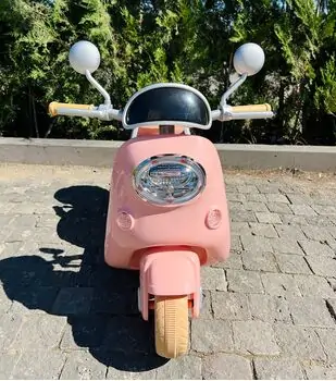 Retro Style Motorcycle Pink - ელექტრო მოტოციკლი, 3 image