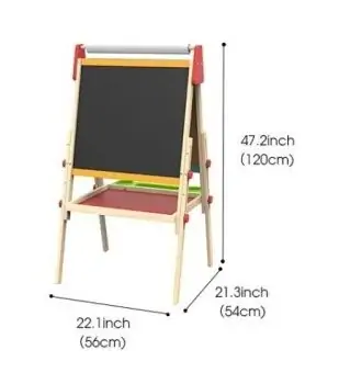 Educational Double Face Wooden Drawing Board - საბავშვო სახატავი ხის ორმხრივი დაფა, 5 image