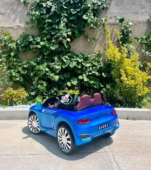 Maybach Electric Car Blue - ელექტრო მანქანა ტყავის სავარძლით, 4 image
