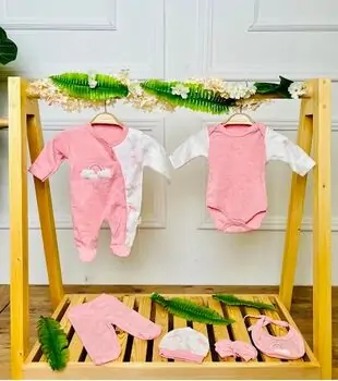 Grand Baby 6 In 1 Set Sweet Unicorn Warm Pink საბავშვო ტანსაცმლის ნაკრები