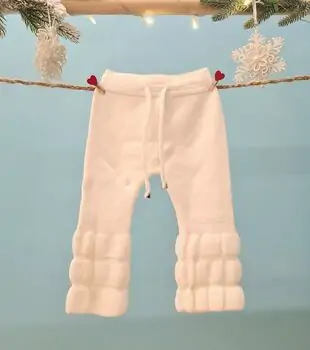 Lovely Knitted Trousers White - საბავშვო ნაქსოვი შარვალი