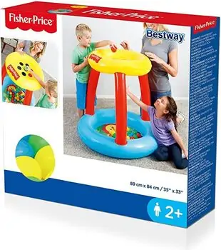Bestway 93541 Fisher Price Animals Print Inflatable Ball Pit გასაბერი მშრალი აუზი, 6 image