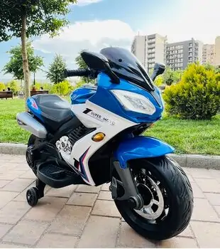 Super Moto Blue - ელექტრო მოტოციკლი კაუჩუკის საბურავებით, 2 image