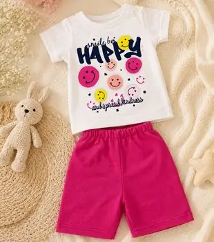 Smile Be Happy 2 In 1 Set Dark Pink - საბავშვო ორეული