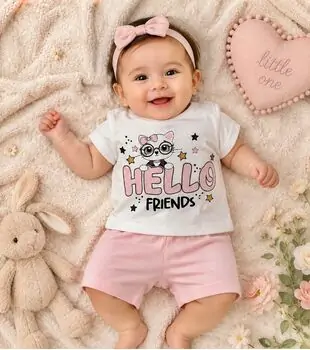 Hello Friends 2 In 1 Set Pink - საბავშვო ორეული