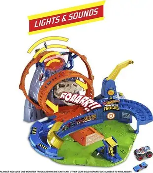 Hot Wheels T-Rex Volcano Playset with Lights and Sounds MTL-GYL14 ვულკანური ტრეკი, 3 image