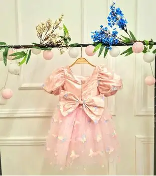 Baby Princess Butterfly Dress Light Pink -  საბავშვო კაბა, 4 image