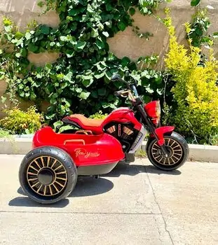 Retro Moto Red - ელექტრო მანქანა ტყავის სავარძლით, 2 image