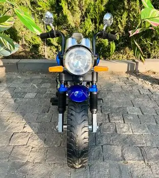 Electric Moto Harley Painted Blue - ელექტრო მოტოციკლი, 3 image