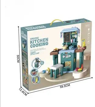 Spraying Kitchen Cooking Set Blue - ფუნქციური სათამაშო სამზარეულო აქსესუარებით, 4 image