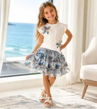Blue Blossom 2 In 1 Dress Set  - საბავშვო კაბა