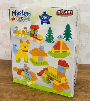MASTER BLOCKS W ACCESSORIES 260 PCS Pilsan-ის სათამაშო კუბიკები 03 573