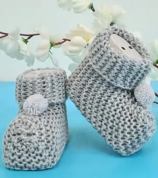 Baby Knitted Socks 5050 BEBICCINO საბავშვო წინდები Dark Grey