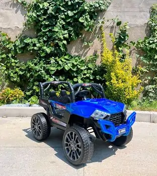 Mitsubishi Jeep Painting Blue - ელექტრო მანქანა კაუჩუკის საბურავებით