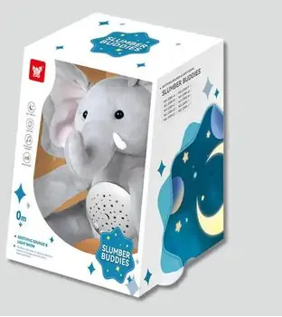 Fluffy Elephant Grey - რბილი მუსიკალური სათამაშო სპილო, 2 image