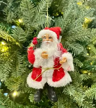 Christmas Decoration Santa 18 CM საახალწლო დეკორაცია სანტა