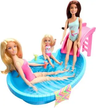 Barbie Doll And Pool Playset - ბარბის სათამაშო თოჯინა, 4 image