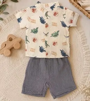 Little Dinosaurs 2 In 1 Set Grey - საბავშვო ორეული