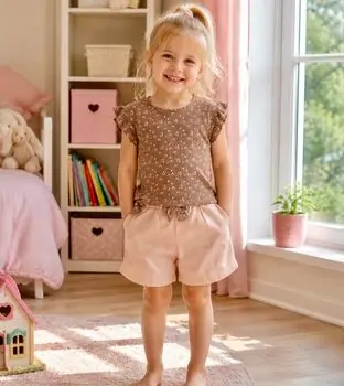 Flower 2 In 1 Set Brown - საბავშვო ორეული