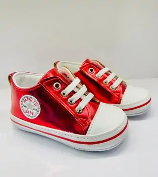 Papulin Baby Shoes 0-12 Months 4217 ჩვილის ფეხსაცმელი RED
