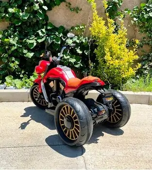 Vintage Moto Red - ელექტრო მოტოციკლი ტყავის სავარძლით, 9 image