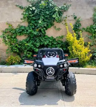 Electric Car Polaris 4X4 Black - ელექტრო მანქანა ტყავის სავარძლით, 2 image