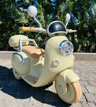 Retro Style Motorcycle Green - ელექტრო მოტოციკლი, 2 image