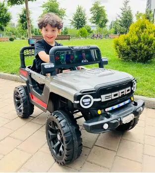 Super Jeep 4x4 Grey- ელექტრო მანქანა