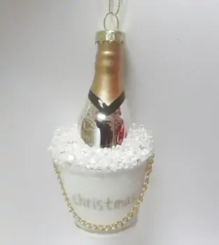 Christmas Champagne Bucket Hanging Decoration - ნაძვის ხის სათამაშო, 3 image