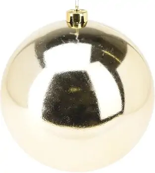 Christmas Ball Hanging Decoration Gold 14 cm - ნაძვის ხის სათამაშო, 2 image