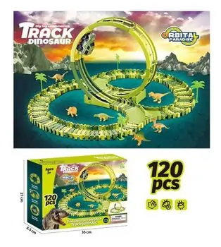Dinosaur Track Set With Car - სათამაშო დინოზავრის ტრასა, 2 image