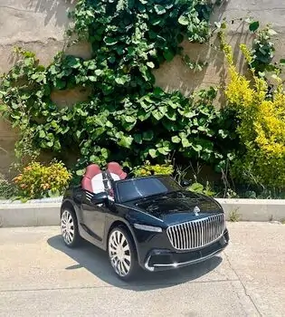 Maybach Electric Car Black - ელექტრო მანქანა ტყავის სავარძლით