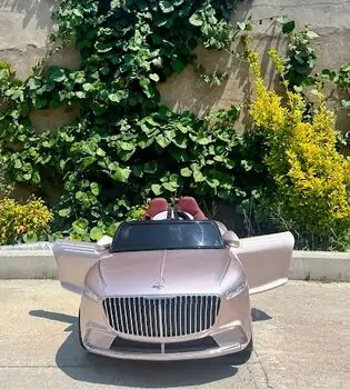 Maybach Electric Car Painting Golden - ელექტრო მანქანა ტყავის სავარძლით, 3 image