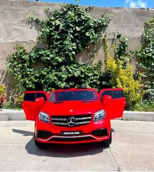 Mercedes Benz GLS Red - ელექტრო მანქანა კაუჩუკის საბურავებით, 2 image