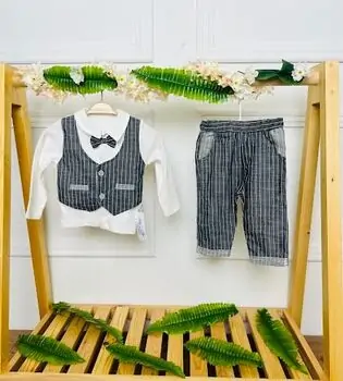 Grand Baby 2 In 1 Set Suit Grey საბავშვო ტანსაცმლის ორეული