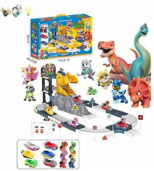 Dino Car Track Set - სათამაშო დინოზავრის ტრასა
